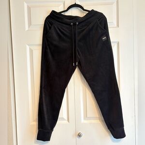 DKNY SPORT Unisex Small Black Fleece Joggers Sweatpants